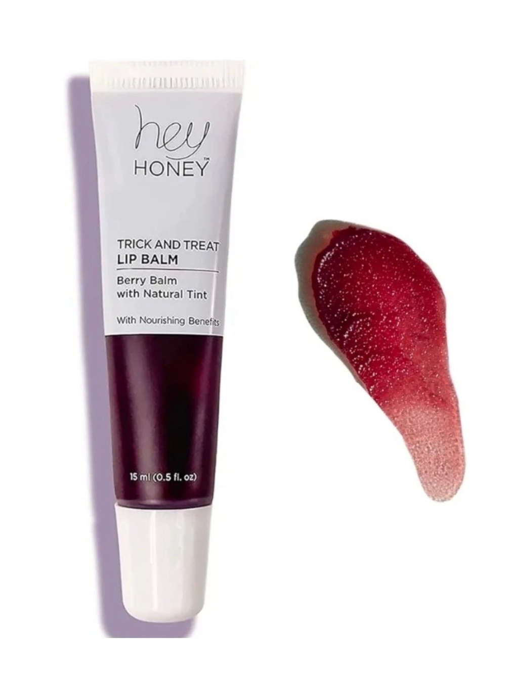 HEY HONEY TRICK AND TREAT LIP BALM in Berry Balm NWT - full size ( 2 available)